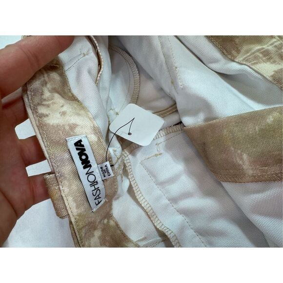 Fashion Nova Mini Skirt Set XL On the Look Out Taupe y2k Camo New Strappy - Picture 11 of 16